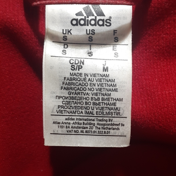 Adidas Men's AC Milan 2015 Anthem Track Jacket Red Size Small - Picture 7 of 7